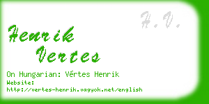 henrik vertes business card