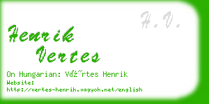 henrik vertes business card